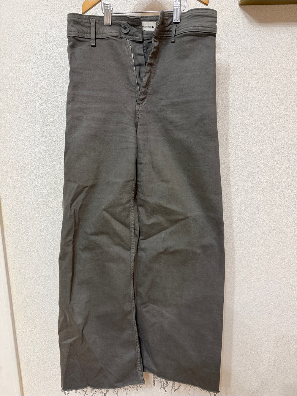 Zara Women's Grey Wide-Leg Jeans Size 2